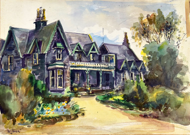 Work on paper - Watercolour, Pen & Wash, Win Trigg, Bell Park Homestead
