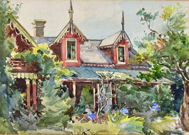 Watercolour, Win Trigg, Barwon Grange