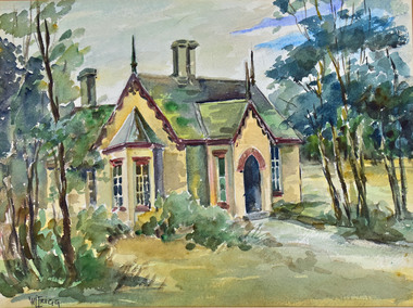 Watercolour, Win Trigg, Unnamed Dwelling 1866 - 70