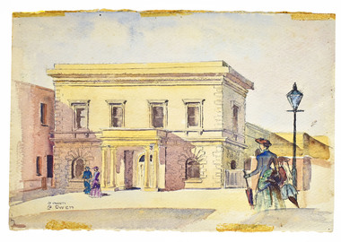 Watercolour, Pen & Wash, F Owen, Lutheran Church - Yarra Street