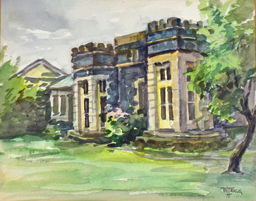 Artwork, other - Watercolour, Win Trigg, Barwon Bank - Riversdale Road, Newtown