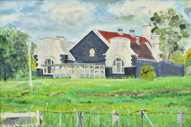 Oil on Hardboard, J Moore, Original Corio Shire Offices