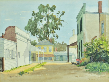 Watercolour, Eggleton, Sunday Afternoon- Echuca