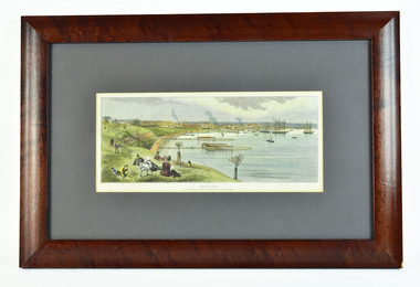 Etching, Melton Prior, Geelong and Corio Bay from Eastern Beach