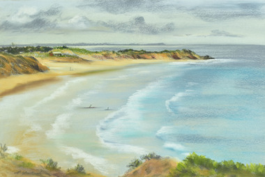 Pastel, Margaret Woodhead, Point Danger - Torquay