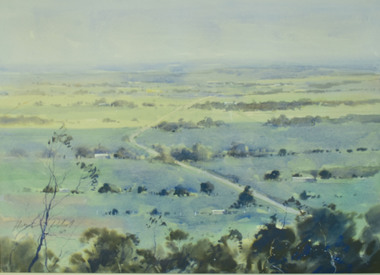 Painting - Watercolour, Herman Pekel, Winter Landscape