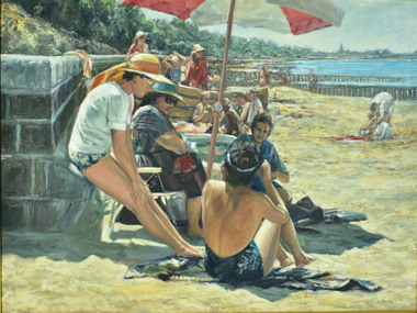 Painting - Oil on Canvas, Graeme Cardinal, Beach at Point Lonsdale