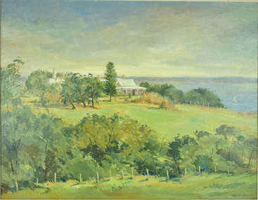 Oil on Hardboard, Ramon Horsfield, Spray Farm from the Lane