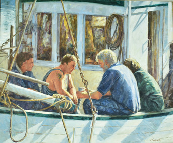 Oil on Canvas, Graeme Cardinal, Fishermen