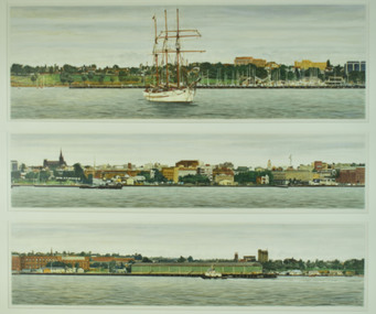 Watercolour & Gouache on Paper, Bruce Thurrowgood, A View of Geelong