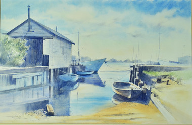 Watercolour, John Sterchele, A Quiet Corner, Queenscliff