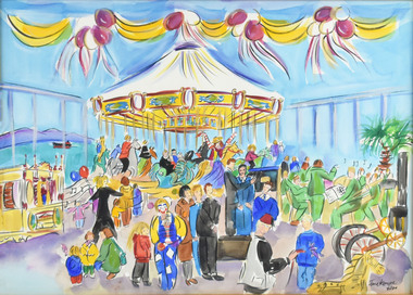 Artwork, other - Watercolour, Jane Kempe, Carousel