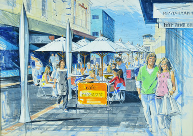 Watercolour, Mark Cairns, Lt Malop Street