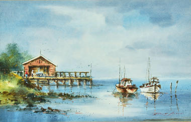 Watercolour, Philip Luton, Maribynong River