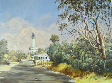 Oil, Hugh Guthrie, The Light from Pt. Lonsdale