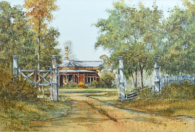 Work on paper - Watercolour, Hugh Guthrie, St Albans Stud, 1988