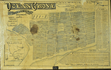 Paper on Board, Framed Land Sale Poster, Ocean Grove