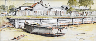 Work on paper - Watercolour, Hugh Guthrie, Queenscliff, 1985