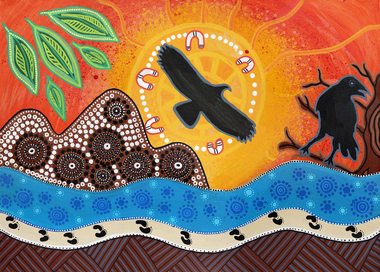 Painting - Acrylic on Canvas, Billy-Jay O'Toole, Wadawurrung Country and Connection, 2019