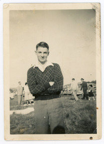 Photograph - Black and White Photograph, Man with arms crossed, c1960
