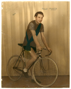 Photograph - Colour Edited Photograph, Cyclist, Doug Martin, 1946