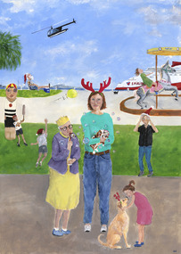Painting - Acrylic on Paper, Vicki Clissold, Catch It, 2025