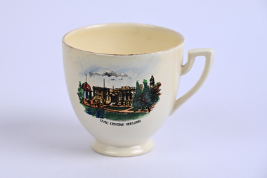 Ceramic - Commemorative Teacup - Geelong's 100th Birthday, Carlton Wares, 1938
