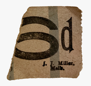 Ephemera - Carnival Ticket, J. J. Miller, 1920s-1950s