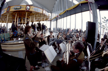 Photograph - Carousel Opening, Geelong Waterfront, Katrina J Lawrence, 14 October 2000