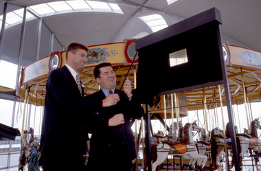 Photograph - Carousel Opening, Geelong Waterfront, Katrina J Lawrence, 14 October 2000
