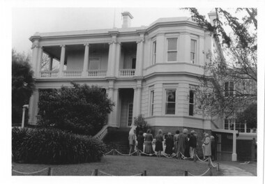 Photograph - "Shrublands" mansion from the front,  1989, Jan Pigot, 1989
