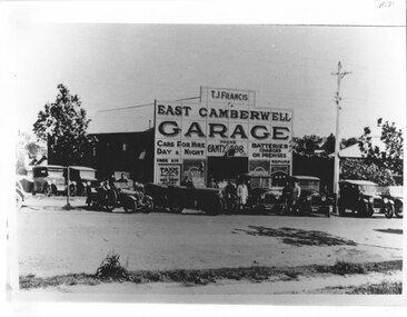 Photograph - East Camberwell Garage, c1920 - 1930