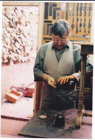 Photograph - Mr. Hel in his shop, Jan Pigot, 27/03/1993 12:00:00 AM