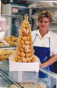 Photograph - Employer serving inside shop No. 114 Maling Road, Jan Pigot, 27/03/1993