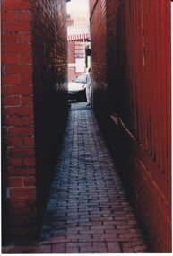 Photograph - View looking through the lane way between No. 114 and No. 112 Maling Road towards the Post Office, Jan Pigot, 27/03/1993 12:00:00 AM