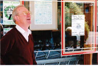 Photograph - Mr. Ken Buckley outside Buckley's Supermarket at No. 92 Maling Road, Jan Pigot, 27/03/1993 12:00:00 AM