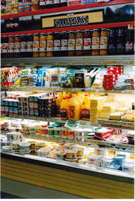 Photograph - Interior view of the dairy fridge inside Buckley's Supermarket at No. 92 Maling Road, Jan Pigot, 27/03/1993 12:00:00 AM