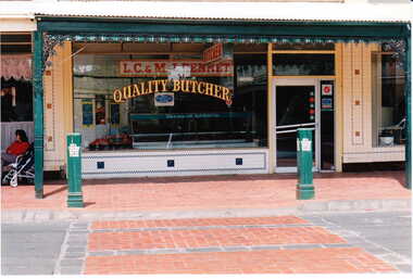 Photograph - Street view of the butchers shop at No. 82 Maling Road, Jan Pigot, 27/03/1993 12:00:00 AM