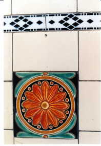Photograph - Close up view of the tiles outside shop No. 82 Maling Road, Jan Pigot, 27/03/1993 12:00:00 AM