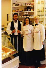 Photograph - Interior view of staff in shop No. 129 Maling Road, Jan Pigot, 27/03/1993 12:00:00 AM