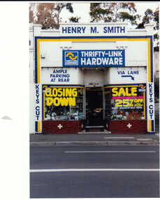 Photograph - Closing Down Sale at Henry M.Smith's Hardware Shop, Jan Pigot, 1/06/1998
