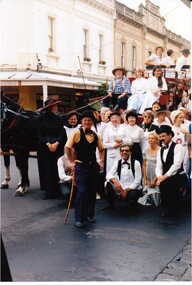 Photograph - Part of the group photograph of the Maling Road traders in period costume posing for the photograph for Heritage Day. Mr. Ken Buckley is in the front of the picture, Jan Pigot, 27/03/1993 12:00:00 AM
