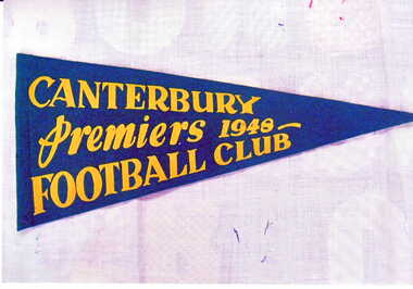 Photograph - Canterbury Football Club Premiership pennant 1948, Jan Pigot, 1/06/2012 12:00:00 AM