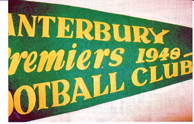Photograph - Canterbury Football Club Premiership  pennant 1948, Jan Pigot, 1/06/2012 12:00:00 AM