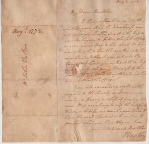 Letter, August 3 1772