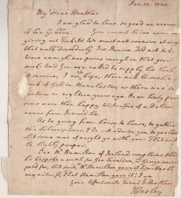 Letter, December 13 1780