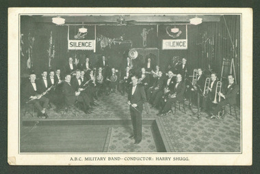 Postcard, A.B.C. Military Band - Conductor: Harry Shugg, ca. 1931