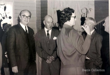 Photograph, Fred Myers, David Wilkie, Effie Wilkie and George Tinker at Melton State School's First Hundred Years Celebration, 1970