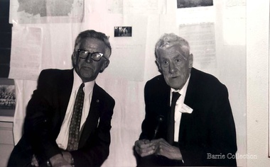 Photograph, Edgar Barrie at the First Hundred Years Celebration of Melton State School 430, 1970
