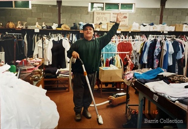 Photograph, Volunteer at Melton Uniting Church Op Shop, 1999